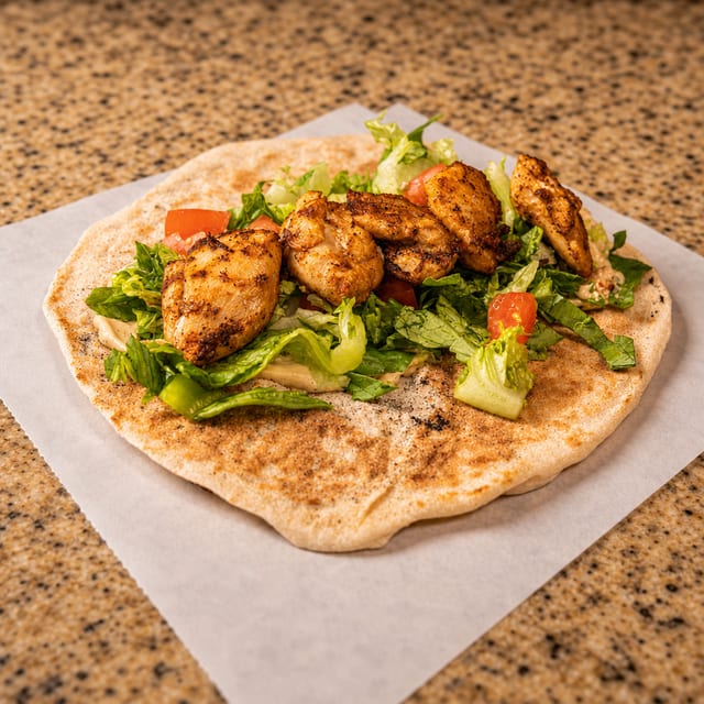 Chicken Kabob Lafa.