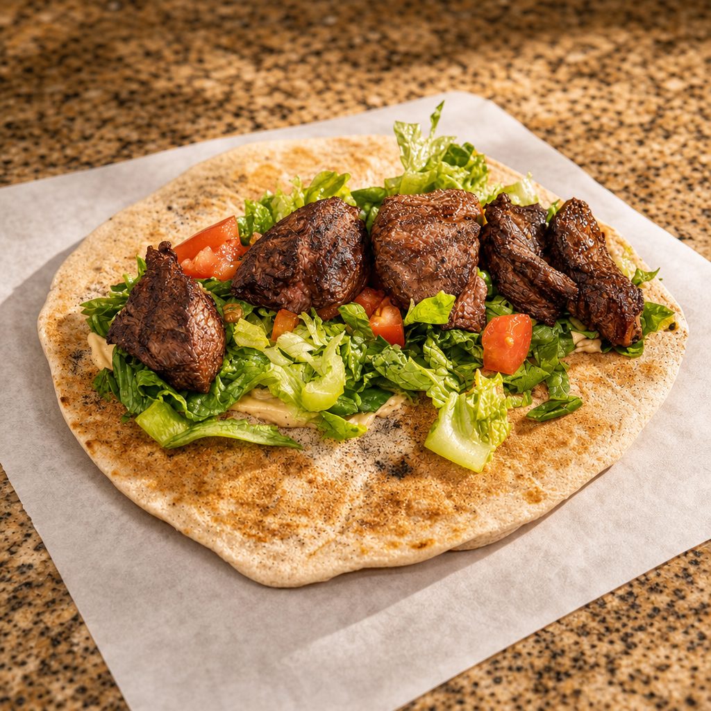 Beef Kabob Laffa.